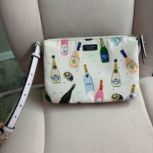 Kate Spade Triple Gusset Pink Champagne Crossbody